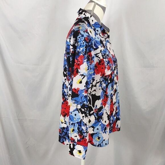 Jones New York Floral Button Down Blouse - Picture 3 of 7